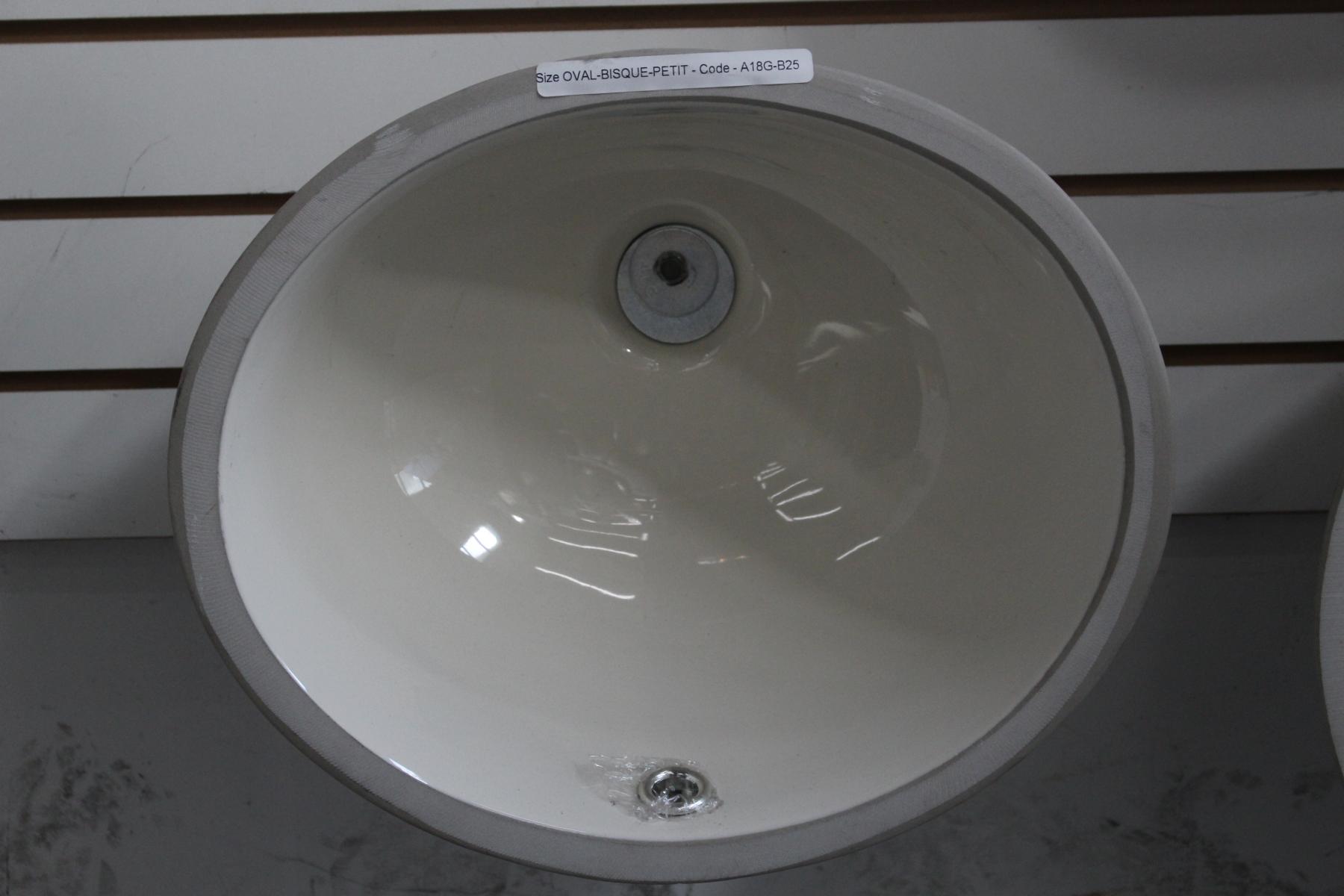 Oval Vanity Sink - Bisque Petit