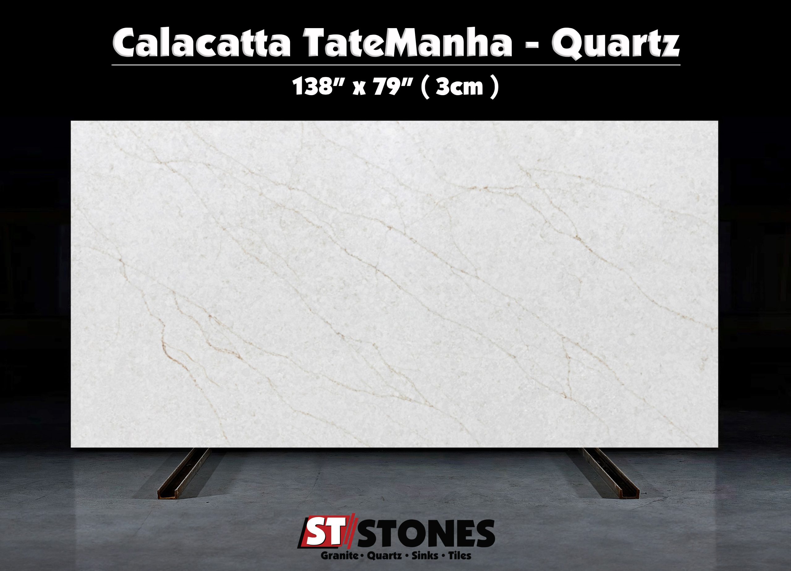 Calacatta TateManha 75sqft Quartz 3CM