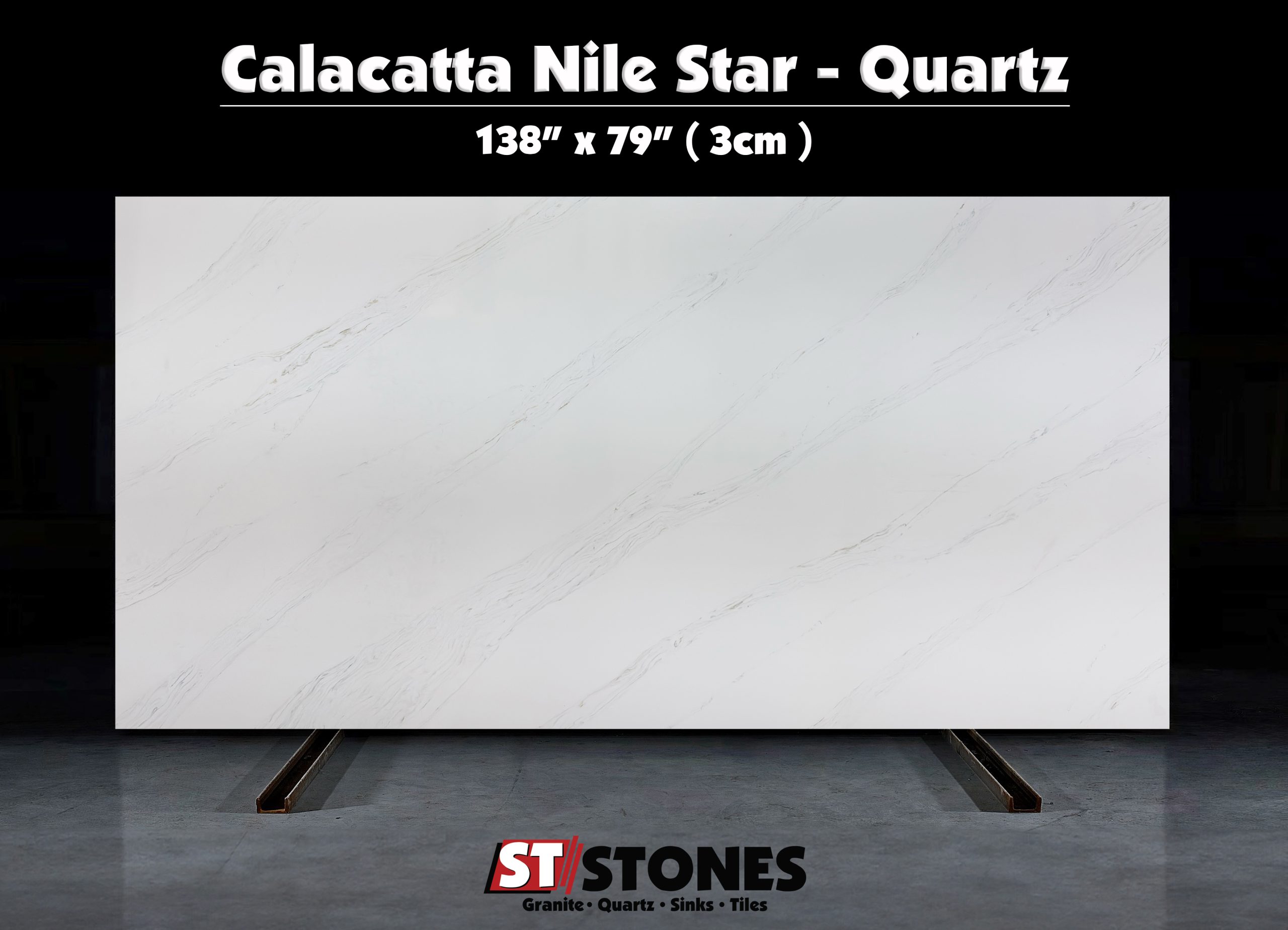 Calacatta NileStar 75sqft Quartz 3CM