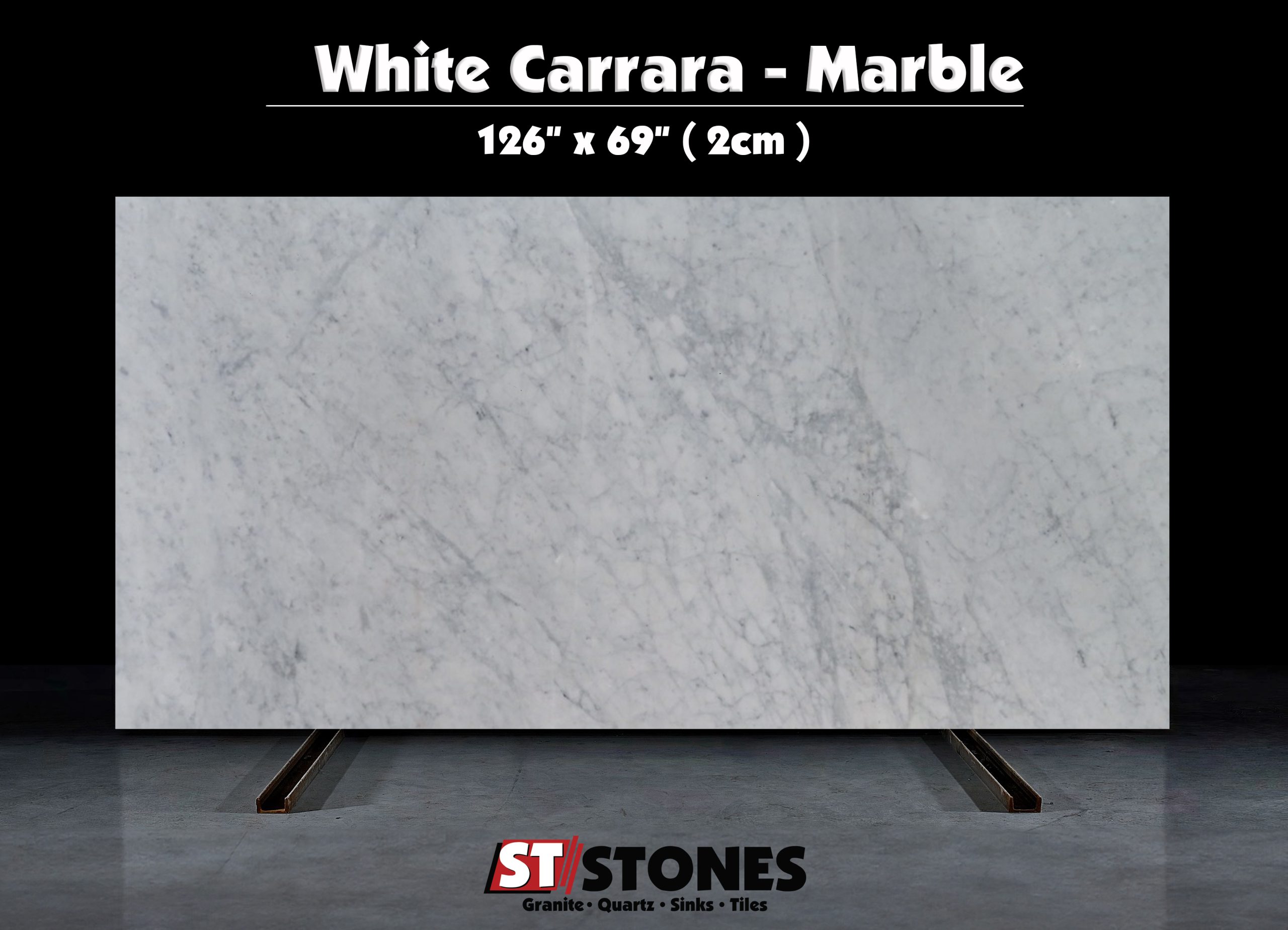 White Carrara Marble 2CM